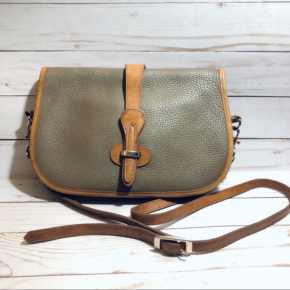 Vintage Marco Avane Taupe Leather Saddlebag